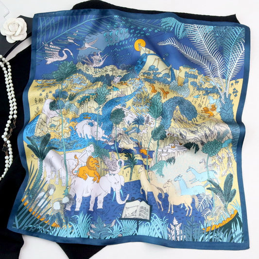 Blaues Traumtal (68x68cm)