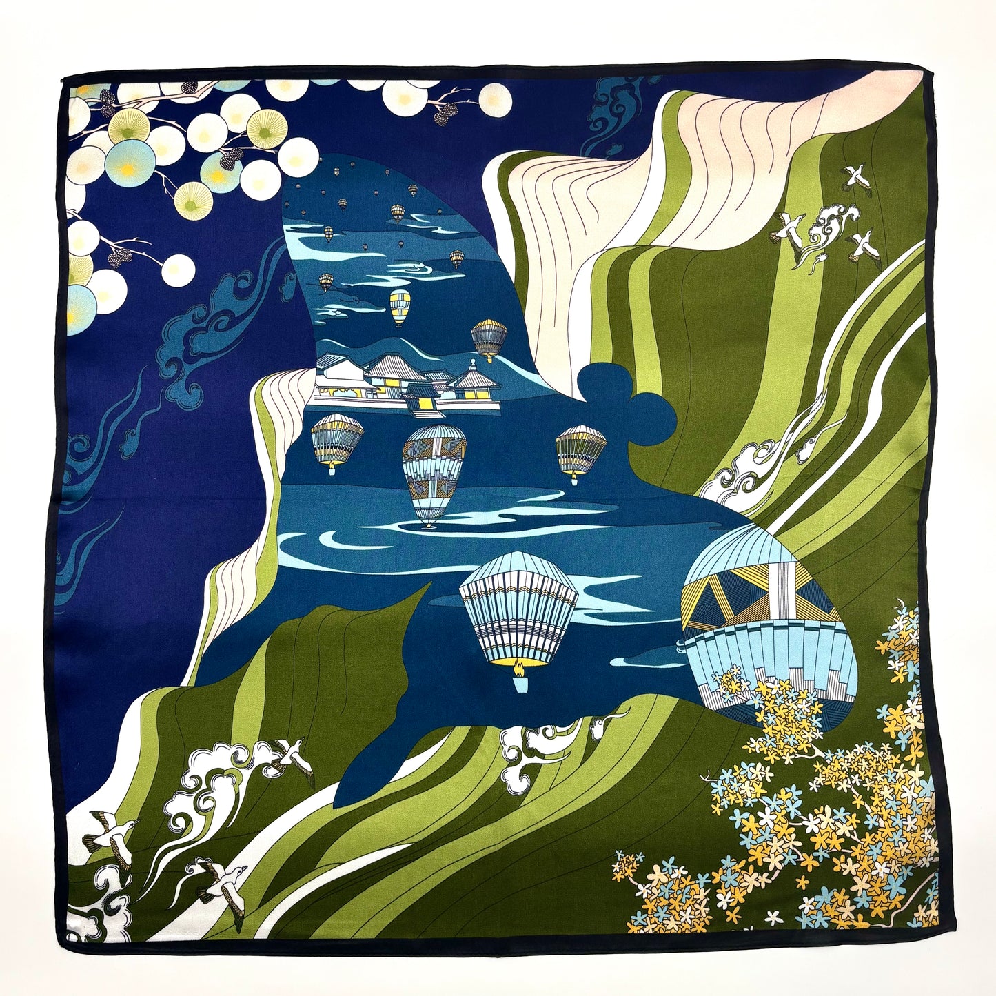 Heißluftballons über den Wolken (53x53cm)